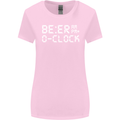 Beer O'Clock Funny Alcohol Drunk Humor Womens Wider Cut T-Shirt Light Pink