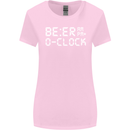 Beer O'Clock Funny Alcohol Drunk Humor Womens Wider Cut T-Shirt Light Pink