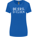 Beer O'Clock Funny Alcohol Drunk Humor Womens Wider Cut T-Shirt Royal Blue