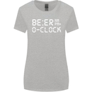 Beer O'Clock Funny Alcohol Drunk Humor Womens Wider Cut T-Shirt Sports Grey