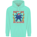 Beer Party Octopus Christmas Scuba Diving Childrens Kids Hoodie Peppermint