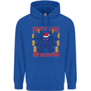 Beer Party Octopus Christmas Scuba Diving Childrens Kids Hoodie Royal Blue