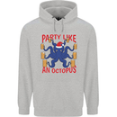 Beer Party Octopus Christmas Scuba Diving Childrens Kids Hoodie Sports Grey