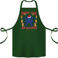 Beer Party Octopus Christmas Scuba Diving Cotton Apron 100% Organic Forest Green