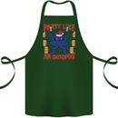 Beer Party Octopus Christmas Scuba Diving Cotton Apron 100% Organic Forest Green