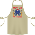 Beer Party Octopus Christmas Scuba Diving Cotton Apron 100% Organic Khaki