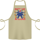 Beer Party Octopus Christmas Scuba Diving Cotton Apron 100% Organic Khaki