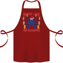 Beer Party Octopus Christmas Scuba Diving Cotton Apron 100% Organic Maroon