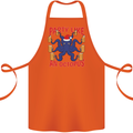 Beer Party Octopus Christmas Scuba Diving Cotton Apron 100% Organic Orange