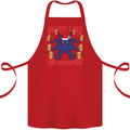 Beer Party Octopus Christmas Scuba Diving Cotton Apron 100% Organic Red