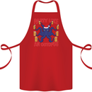 Beer Party Octopus Christmas Scuba Diving Cotton Apron 100% Organic Red