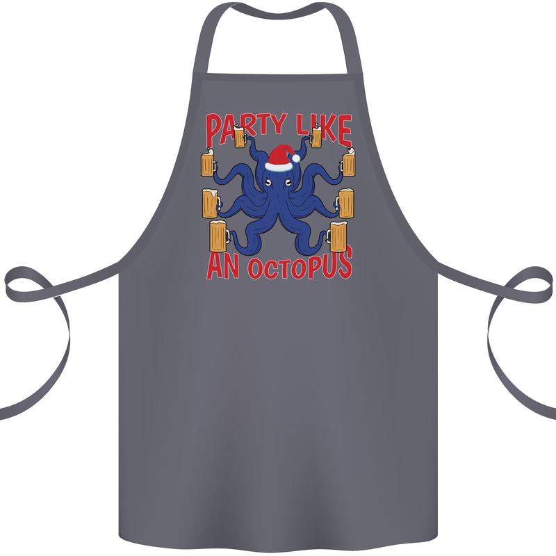 Beer Party Octopus Christmas Scuba Diving Cotton Apron 100% Organic Steel