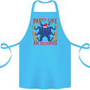Beer Party Octopus Christmas Scuba Diving Cotton Apron 100% Organic Turquoise