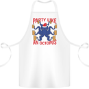 Beer Party Octopus Christmas Scuba Diving Cotton Apron 100% Organic White