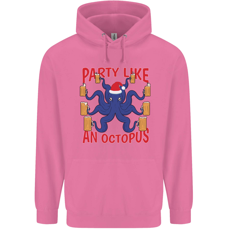 Beer Party Octopus Christmas Scuba Diving Mens 80% Cotton Hoodie Azelea