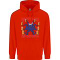 Beer Party Octopus Christmas Scuba Diving Mens 80% Cotton Hoodie Bright Red