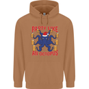Beer Party Octopus Christmas Scuba Diving Mens 80% Cotton Hoodie Caramel Latte