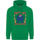 Beer Party Octopus Christmas Scuba Diving Mens 80% Cotton Hoodie Irish Green