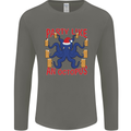 Beer Party Octopus Christmas Scuba Diving Mens Long Sleeve T-Shirt Charcoal