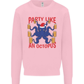 Beer Party Octopus Christmas Scuba Diving Mens Sweatshirt Jumper Light Pink