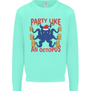 Beer Party Octopus Christmas Scuba Diving Mens Sweatshirt Jumper Peppermint