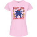 Beer Party Octopus Christmas Scuba Diving Womens Petite Cut T-Shirt Light Pink