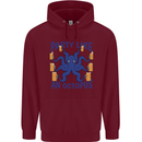 Beer Party Octopus Scuba Diving Diver Funny Childrens Kids Hoodie Maroon