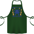 Beer Party Octopus Scuba Diving Diver Funny Cotton Apron 100% Organic Forest Green