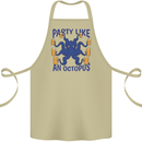 Beer Party Octopus Scuba Diving Diver Funny Cotton Apron 100% Organic Khaki