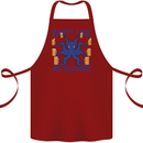 Beer Party Octopus Scuba Diving Diver Funny Cotton Apron 100% Organic Maroon