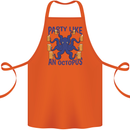 Beer Party Octopus Scuba Diving Diver Funny Cotton Apron 100% Organic Orange