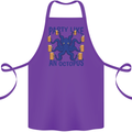 Beer Party Octopus Scuba Diving Diver Funny Cotton Apron 100% Organic Purple