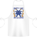 Beer Party Octopus Scuba Diving Diver Funny Cotton Apron 100% Organic White