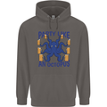 Beer Party Octopus Scuba Diving Diver Funny Mens 80% Cotton Hoodie Charcoal