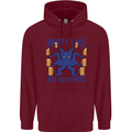 Beer Party Octopus Scuba Diving Diver Funny Mens 80% Cotton Hoodie Maroon