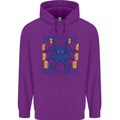 Beer Party Octopus Scuba Diving Diver Funny Mens 80% Cotton Hoodie Purple