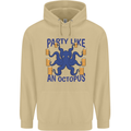Beer Party Octopus Scuba Diving Diver Funny Mens 80% Cotton Hoodie Sand