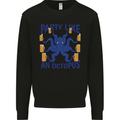 Beer Party Octopus Scuba Diving Diver Funny Mens Sweatshirt Jumper Black