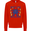 Beer Party Octopus Scuba Diving Diver Funny Mens Sweatshirt Jumper Bright Red