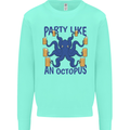 Beer Party Octopus Scuba Diving Diver Funny Mens Sweatshirt Jumper Peppermint