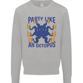 Beer Party Octopus Scuba Diving Diver Funny Mens Sweatshirt Jumper Sports Grey