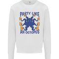 Beer Party Octopus Scuba Diving Diver Funny Mens Sweatshirt Jumper White