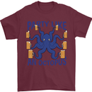 Beer Party Octopus Scuba Diving Diver Funny Mens T-Shirt Cotton Gildan Maroon