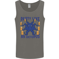 Beer Party Octopus Scuba Diving Diver Funny Mens Vest Tank Top Charcoal