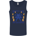 Beer Party Octopus Scuba Diving Diver Funny Mens Vest Tank Top Navy Blue