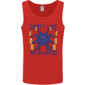 Beer Party Octopus Scuba Diving Diver Funny Mens Vest Tank Top Red