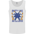 Beer Party Octopus Scuba Diving Diver Funny Mens Vest Tank Top White