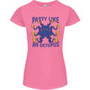 Beer Party Octopus Scuba Diving Diver Funny Womens Petite Cut T-Shirt Azalea