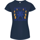 Beer Party Octopus Scuba Diving Diver Funny Womens Petite Cut T-Shirt Navy Blue