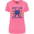 Beer Party Octopus Scuba Diving Diver Funny Womens Wider Cut T-Shirt Azalea